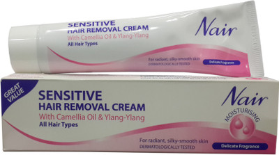 

Nair Imported Sensitive Hair Removal With Moisturising Cream And Camellia Oil And Ylang-Ylang Cream(100 g)