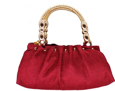 

Bagaholics Hand-held Bag(Maroon, Gold), Gold;maroon