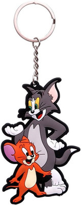 

Chandrika Pearls Cute Tom and Jerry Single Sided Rubber Keyring/Keychain Key Chain