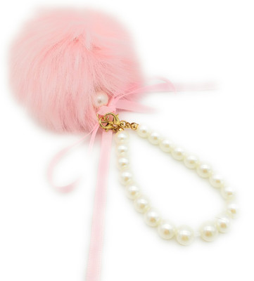 

Gemmas Fashion Light Pink Pom Pom & Pearl Ring Key Chain