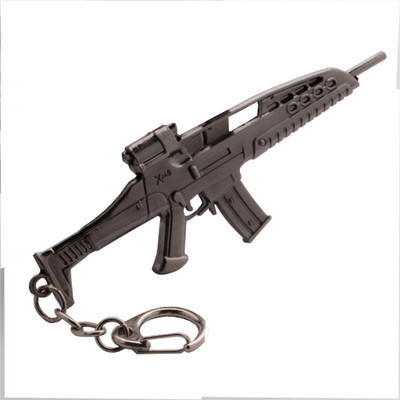 

Chandrika Pearls Metal Design Black coloured Machinegun Keyring/Keychain Key Chain