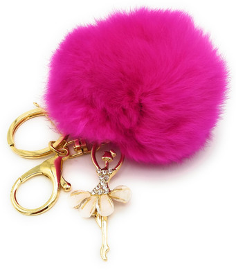 

Gemmas Fashion Pink Pom Pom & Dancing Angel Key Chain
