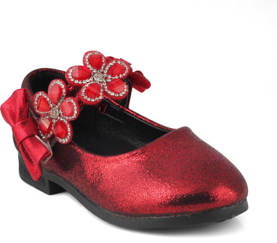 

KITTENS Girls Velcro Ballerinas(Red