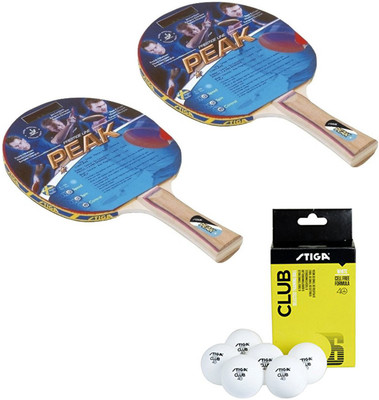 

Cosco Stiga 2 Peak Table Tennis Bat With Club 40+ Ball Table Tennis Kit