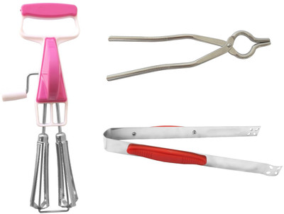 

Moforce BEEzy MB-Combo8 Egg Beater,Pincer and Tong Multicolor Kitchen Tool Set(Multicolor)