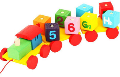

Trinkets & More - Whirlwind Pull-along Train | Number and Alphabet Rotating Blocks | Early Educational Toys for Toddlers Kids 2 + Years(Multicolor)