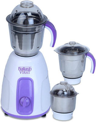 Kailash VIRAT 750 W Mixer Grinder(White, 3 Jars)