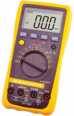 

HTC DM-86 AC Voltage Range 200mV to 750V Digital Multimeter(Yellow 2000 Counts)
