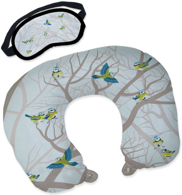 

Right travel pillow /eye mask Neck Pillow & Eye Shade(grey)