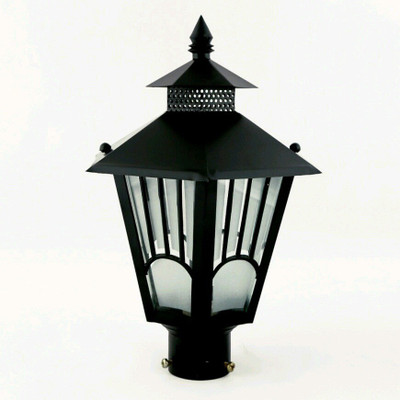 PR Prashant PR_chandi_medum Gate Light Outdoor Lamp(Black)