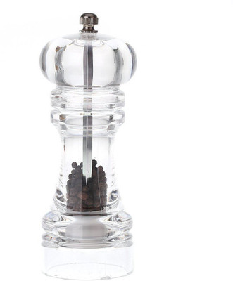 

Megalite 7.5 Inches Long Acrylic Transparent Pepper Crusher Crystal Traditional Pepper Mill(Clear, Pack of 1)