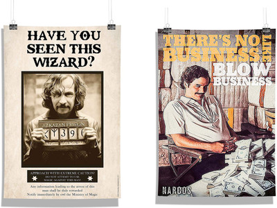 

Narcos & Harry Potter- Prisoner of Azkaban, wall Decore Poster Paper Print(18 inch X 12 inch, Rolled)
