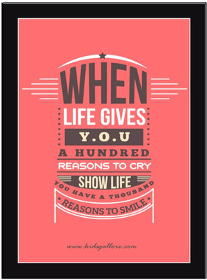 

When Life Gives You Pink Paper Print(11.69 inch X 8.27 inch, Framed)