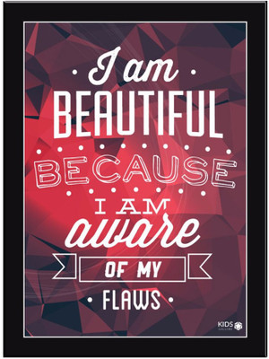 

I Am Beautiful Paper Print(11.69 inch X 8.27 inch, Framed)
