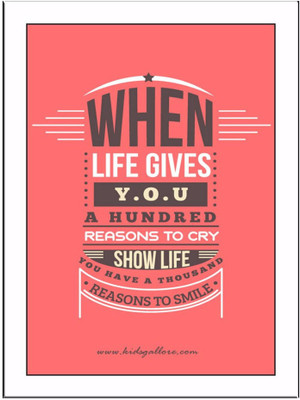 

When Life Gives You Pink Paper Print(11.69 inch X 8.27 inch, Framed)