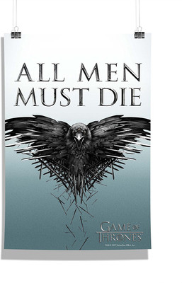 

Redwolf Official "Game Of Thrones"- All Men Must Die , Wall Decor - Home & Office Poster Print Art [ Frame Not Included ] ,licensed by HBO (Home Of Box Office) , USA Photographic Paper(18 inch X 12 inch)