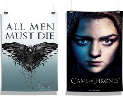 

Game Of Thrones- All Men Must Die & Arya Double Color wall Decore Poster Paper Print(18 inch X 12 inch, Rolled)