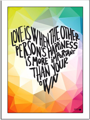 

Love Is When The Paper Print(11.69 inch X 8.27 inch, Framed)