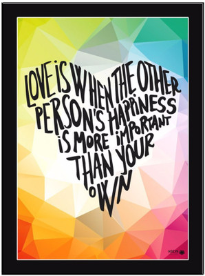 

Love Is When The Paper Print(11.69 inch X 8.27 inch, Framed)
