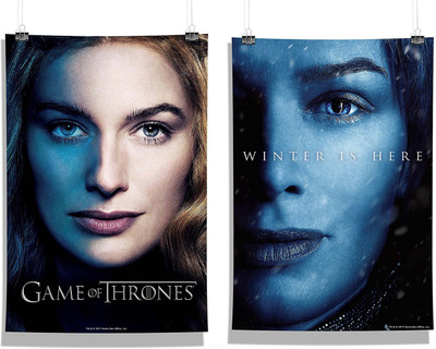 

Game Of Thrones - Cersei Double & Cersei Winter Is Here wall Decore Poster Paper Print(18 inch X 12 inch, Rolled)