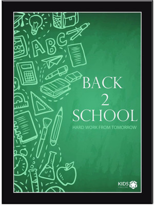 

Back To School Green Paper Print(11.69 inch X 8.27 inch, Framed)