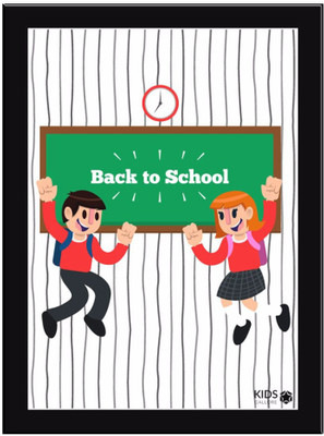 

Back To School White Paper Print(11.69 inch X 8.27 inch, Framed)