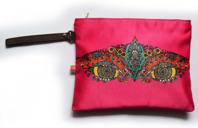 

anartline Pink Eye Printed Pouch Pouch(Pink)