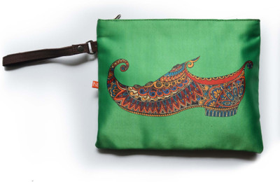 

anartline Green Mojri Printed Pouch Pouch(Green)