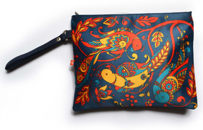 

anartline Blue Parrot Printed Pouch Pouch(Blue)