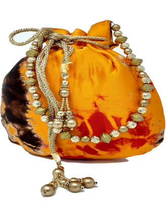 

SM Shopper Handmade Orange Silk Potli Bag Potli(Orange)