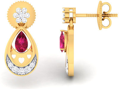 

Jisha The Taashi Yellow Gold 18kt Diamond Drop Earring