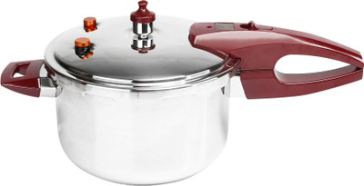 WONDERCHEF Induction Base 5 L Outer Lid Induction Bottom Pressure Cooker(Stainless Steel)