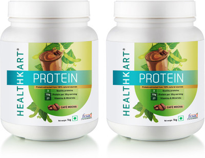 

HealthKart 50% Protein with Whey & Casein, 1kg, Café Mocha, Pack of 2 Protein Blends(1 kg, Cafe Mocha)