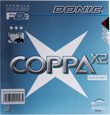 

Donic Coppa X2 11.3 mm Table Tennis Rubber(Red)