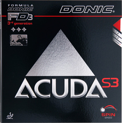 

Donic Accuda S3 11.3 mm Table Tennis Rubber(Red)