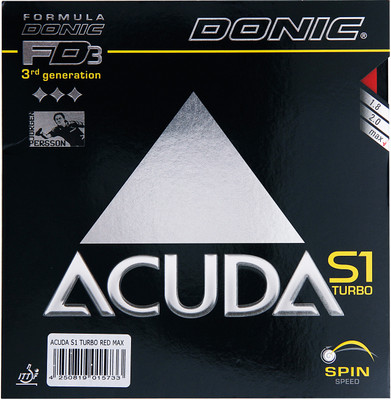 

Donic Acuda S1 Turbo Max Table Tennis Rubber(Red)