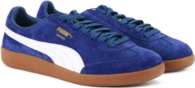

Puma Madrid Suede Sneakers For Men(Blue, White, Blue depths-puma white-puma team gold