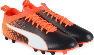 

Puma evoKNIT FTB AG Football Shoes For Men(Multicolor, Puma black-puma white-fiery coral