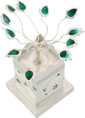 

GoldGiftIdeas Big Tulsi Plant, Pooja Items for Home Decorative Showpiece - 11 cm(Silver Plated, Silver)