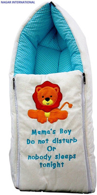 Nagar international Baby Sleeping Bag cum carry bag Sb-09 Sleeping Bag(Blue, Blue;white