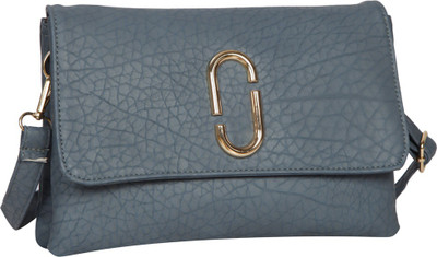 

Bagkok Women Casual Blue PU Sling Bag