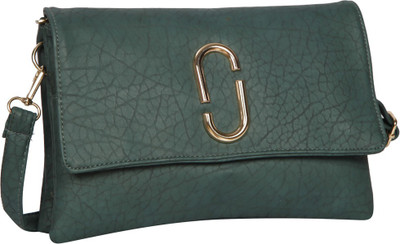 

Bagkok Women Casual Green PU Sling Bag