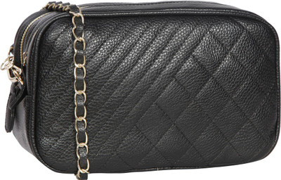 

Bagkok Women Evening/Party Black PU Sling Bag