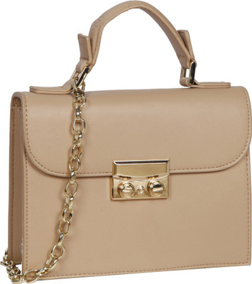 

Bagkok Women Evening/Party Beige PU Sling Bag