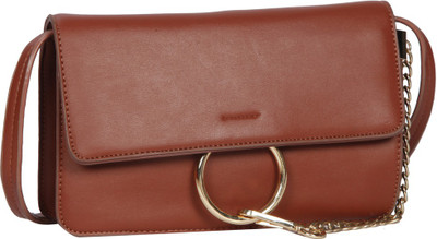 

Bagkok Women Casual Brown PU Sling Bag