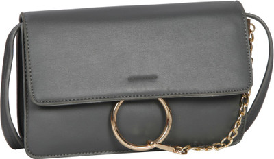 

Bagkok Women Casual Grey PU Sling Bag