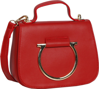 

Bagkok Women Casual Red PU Sling Bag