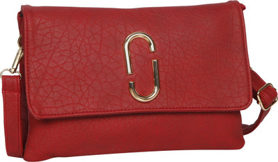 

Bagkok Women Casual Red PU Sling Bag