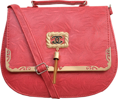 

Bizarre Vogue Women Casual Pink PU Sling Bag