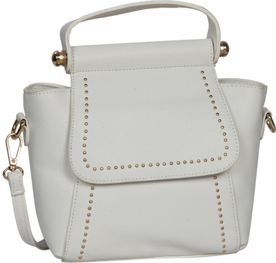 

Bagkok Women Casual White PU Sling Bag